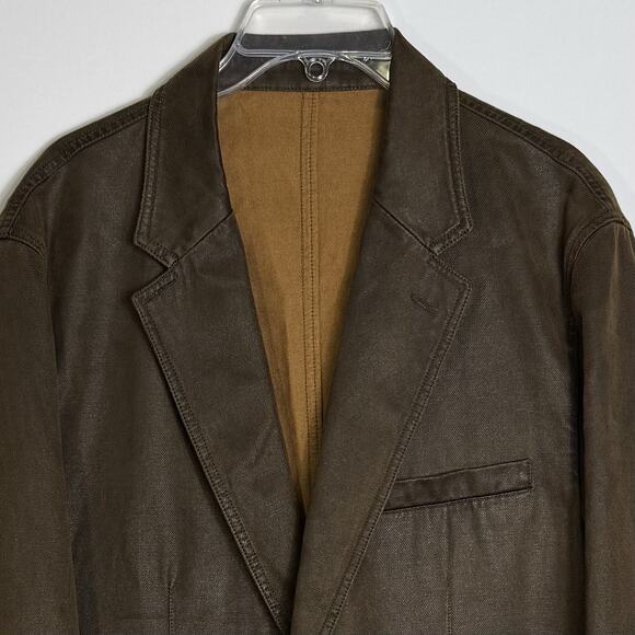 The Territory Ahead Men’s 44R Brown Vintage Style Waxed Canvas Blazer Barn Coat - Picture 1 of 10